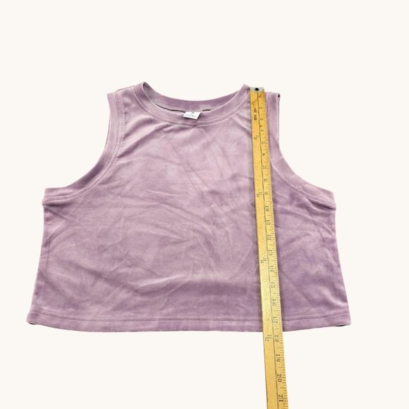 Abound Tank Top Womens XL Purple Sleeveless Cropped Soft Stretchy Casual Shirt - Picture 5 of 9